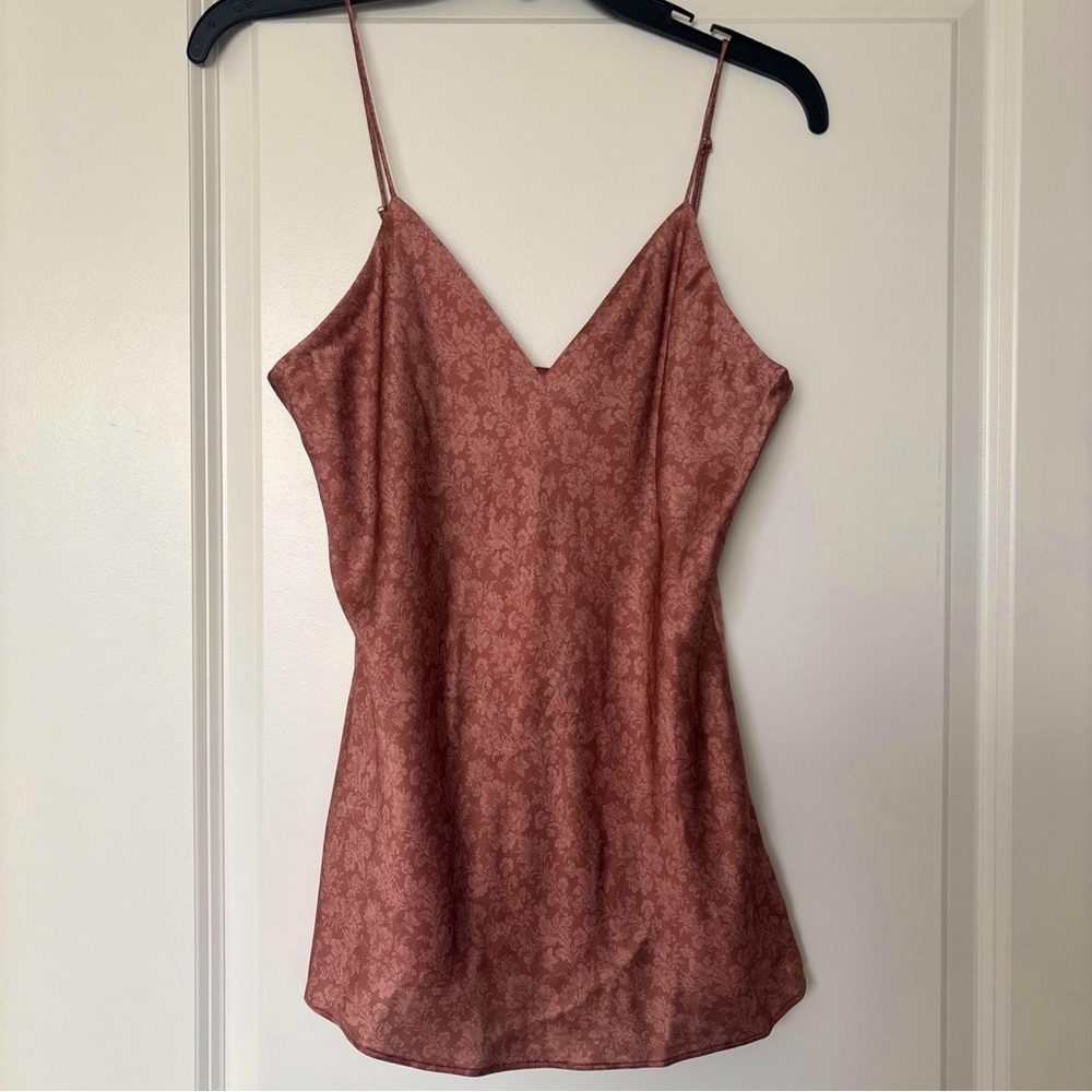 Cami NYC Raine 100% Silk Cami Top Size M Women Lightweight In Pink Damask